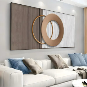 Quadro Decorativo Cristal de Luxo Branco Geométrico Moderno Sala Quarto Luxo Abstrato