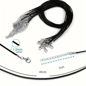 Colar 10 pçs fio de couro sintético  p/ colar gargantilha regulável