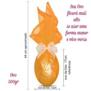 Kit 10 Embalagens Para Ovo De Pascoa 500gr
