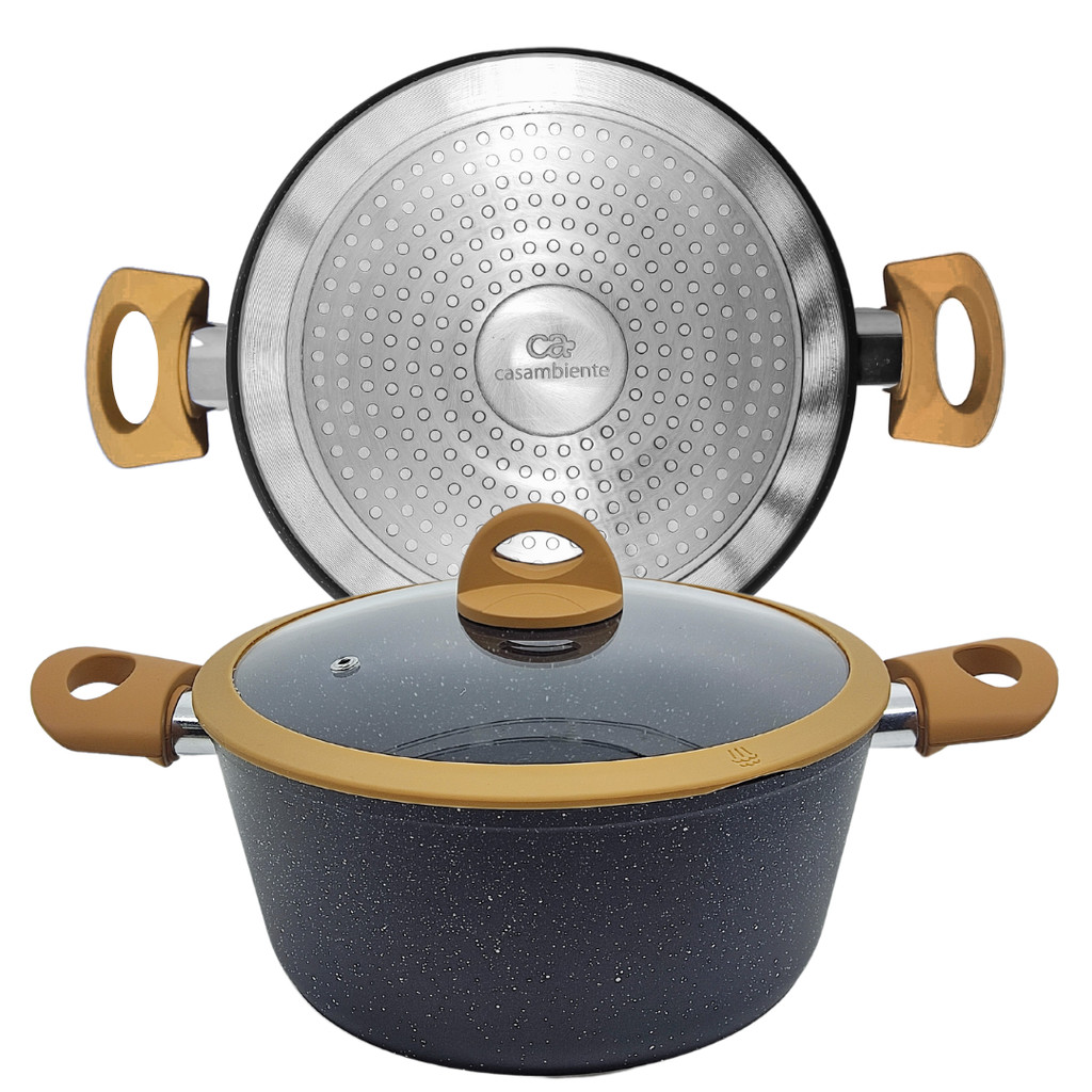 Caçarola De Indução Antiaderente Cerâmica 24cm Viena Preto