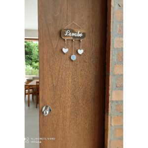 Placa decorativa para, banheiros, toilette e lavabo.