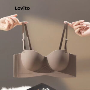 (Trendy) Lovito Bralette Casual Liso Básico Para Mulheres LNE37064