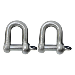 Kit 2 Manilha Reta Leve 5/8 Polegada Pino Roscado Aço Carbon