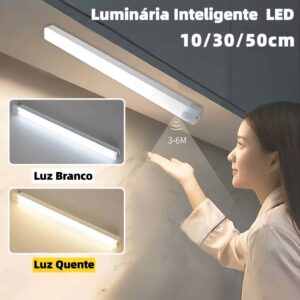 50cm Smart Luminária Inteligente Ultra LED com sensor de movimento sem fio e Recarregável USB