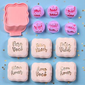 Kit Ejetor e Carimbo Várias Frases Brigadeiro, Doce, Massa e Biscoito - 8 peças