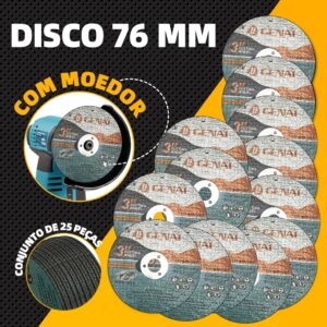 25/75/100 peças de discos de corte finos pequenos de aço inoxidável para lixadeiras