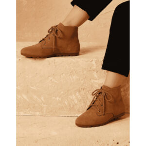 Bota Feminina Coturno Confortável Cano Curto Casual Dia a Dia Inverno