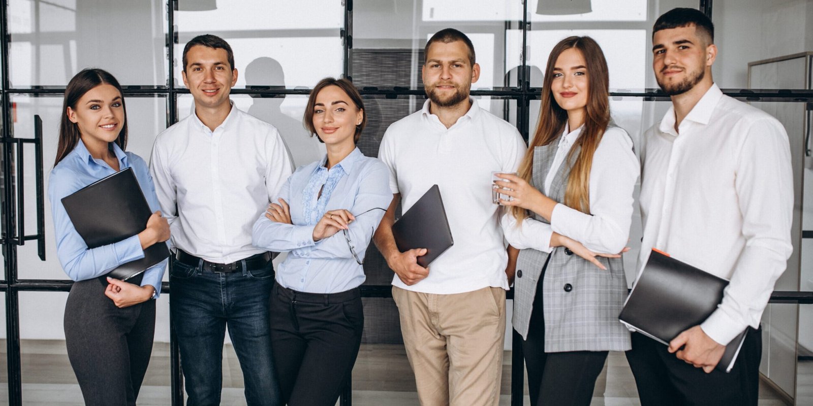 Group of people working out business plan in an office